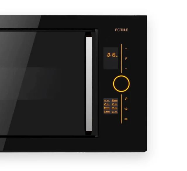 595*368*385mm Fotile Black Tempered Glass Touch Screen Microwave Oven