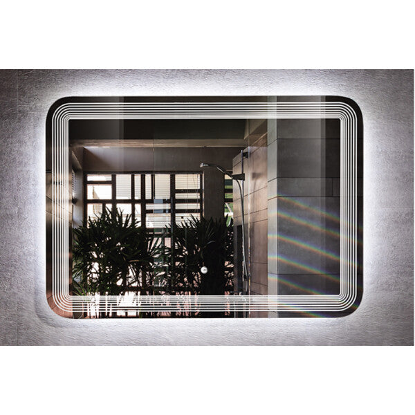750-900*700mm Sima Modern Frameless Glass Copper-free Rectangle Anti-fog LED Mirror