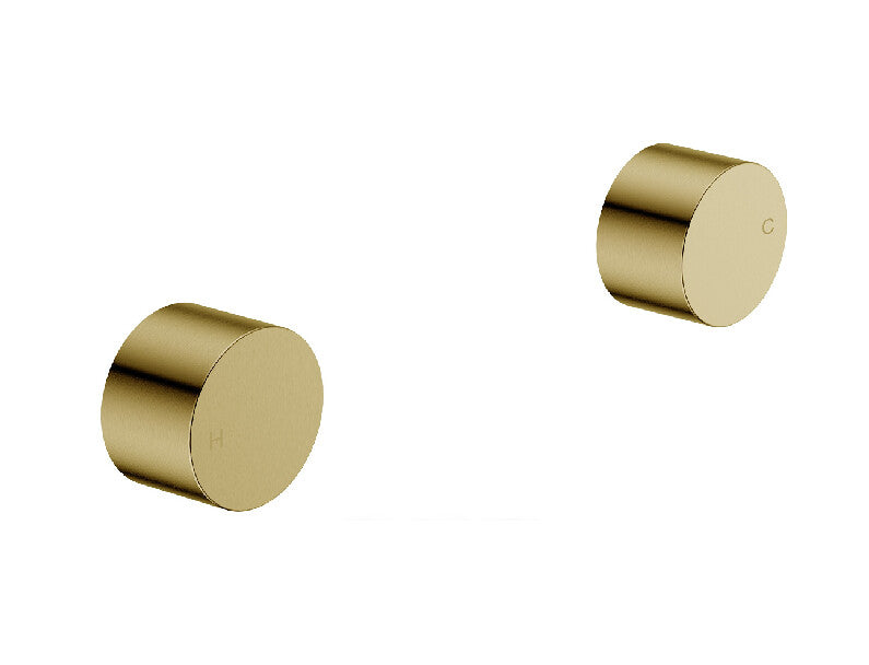 Ikon Tana Chrome/Matt Black/Brushed Nickel/Brushed Gold Solid Brass Round 1/4 turn Ceramic/Disc Wall Top Assembly - HD reno