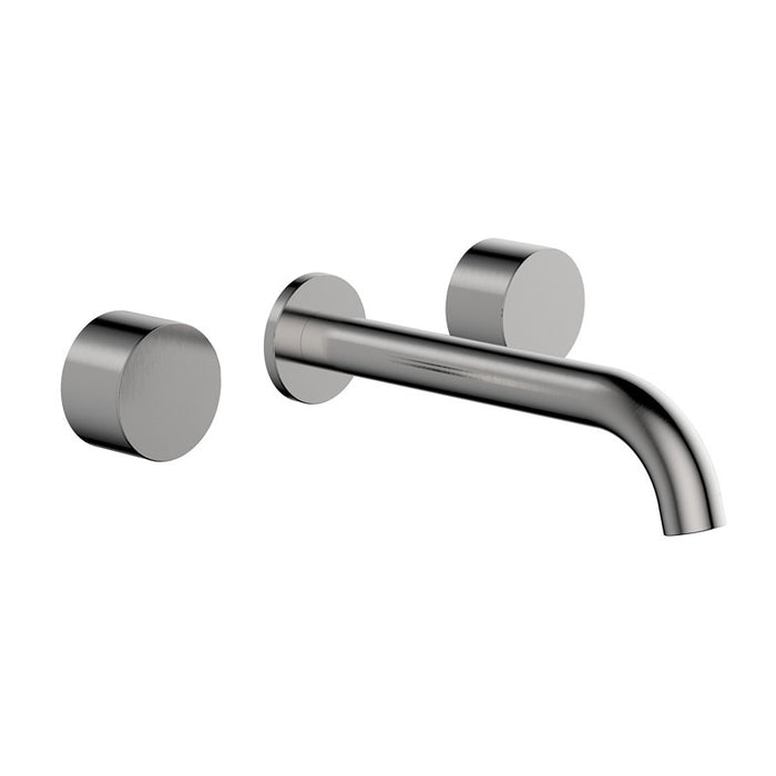 Ikon Tana Chrome/Matt Black/Brushed Nickel/Brushed Gold 3 Piece Wall Top Assembly Basin Set - HD reno