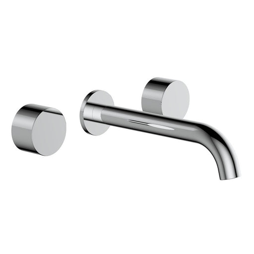 Ikon Tana Chrome/Matt Black/Brushed Nickel/Brushed Gold 3 Piece Wall Top Assembly Basin Set - HD reno