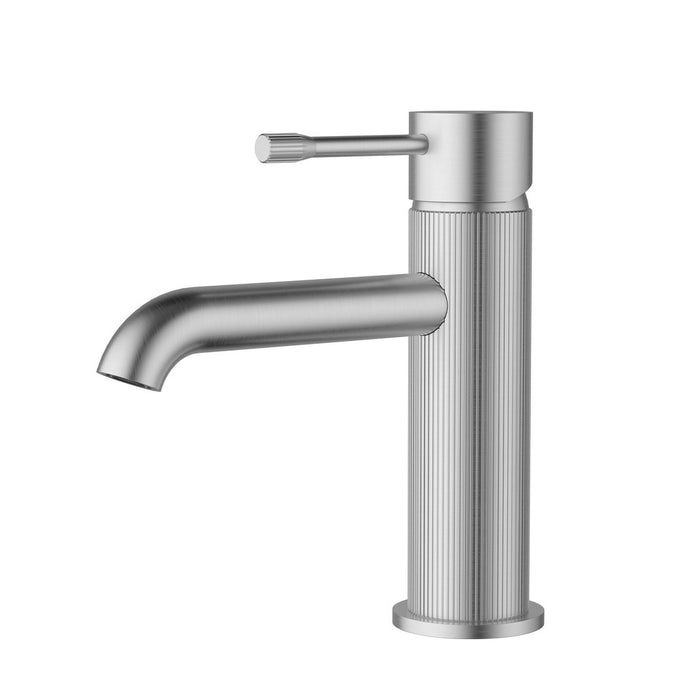 Ikon Linie Brushed Nickel/Matt Black/Gunmetal Grey/Brushed Gold Solid Brass Basin Mixer - HD reno