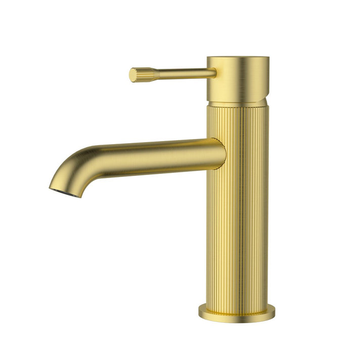 Ikon Linie Brushed Nickel/Matt Black/Gunmetal Grey/Brushed Gold Solid Brass Basin Mixer - HD reno