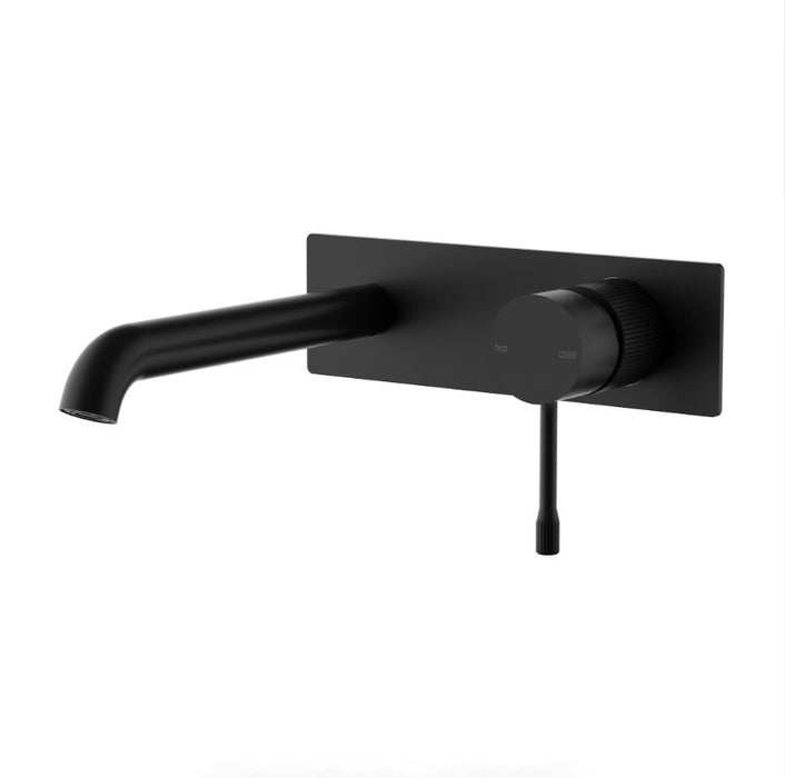 Ikon Linie Brushed Nickel/Matt Black/Gunmetal Grey/Brushed Gold Solid Brass Wall Basin Mixer Trim Kit - HD reno