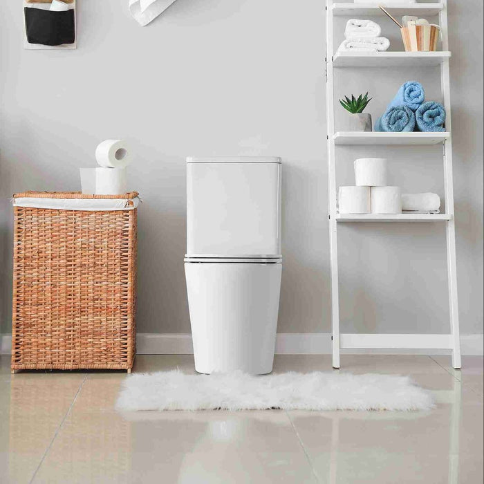 670*360*850mm Unicasa Pani Ceramic High Gloss White Rimless Back To Wall Toilet