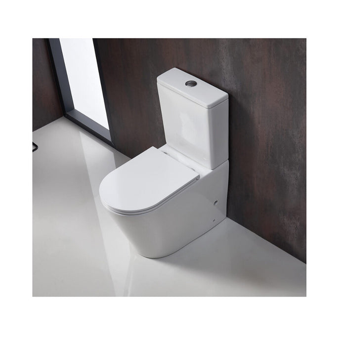 670*360*850mm Unicasa Berlin High Gloss White/Matt Black/Matt White Ceramic Rimless Tornado Back To Wall Toilet