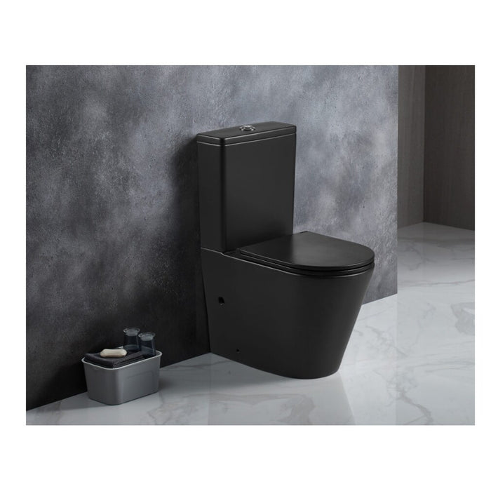 670*360*850mm Unicasa Berlin High Gloss White/Matt Black/Matt White Ceramic Rimless Tornado Back To Wall Toilet