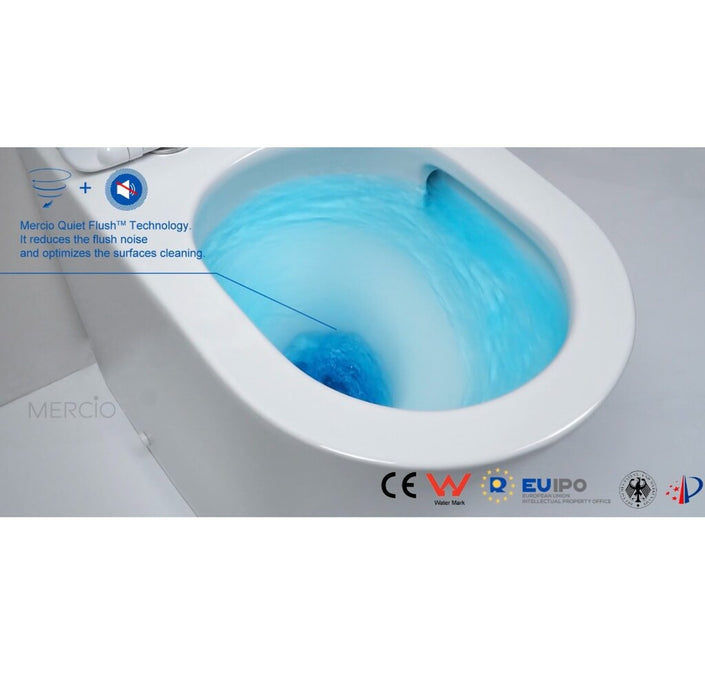670*360*850mm Unicasa Berlin High Gloss White/Matt Black/Matt White Ceramic Rimless Tornado Back To Wall Toilet