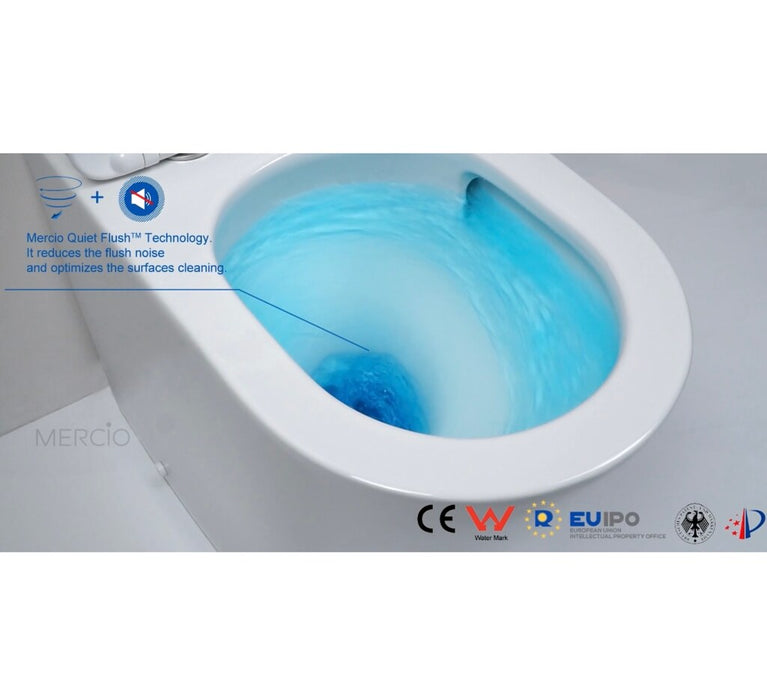 670*360*850mm Unicasa Berlin High Gloss White/Matt Black/Matt White Ceramic Rimless Tornado Back To Wall Toilet