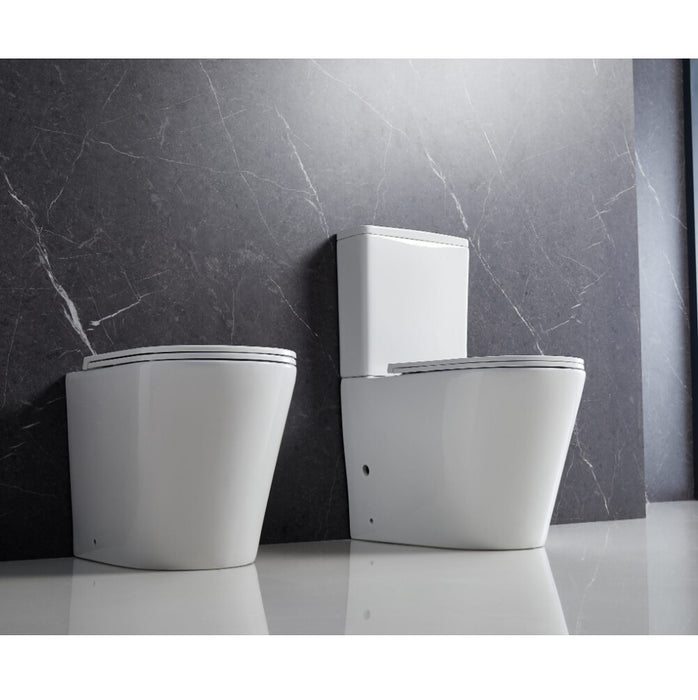 670*360*850mm Unicasa Vera High Gloss White Ceramic Tornado Back To Wall Toilet