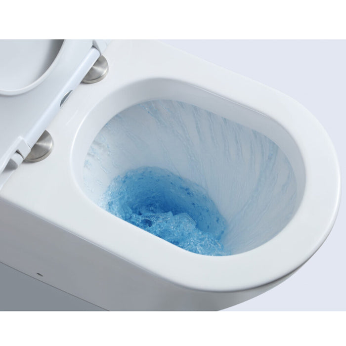 670*360*850mm Unicasa Vera High Gloss White Ceramic Tornado Back To Wall Toilet
