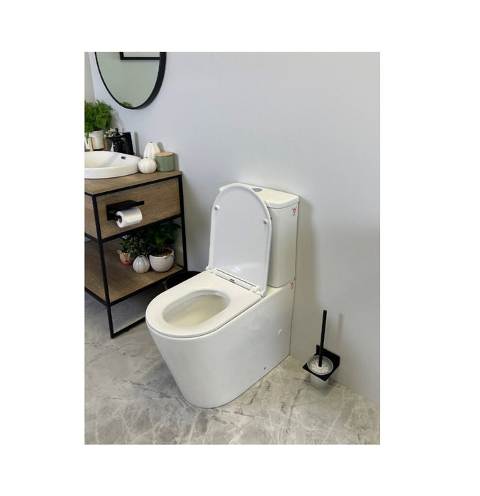 670*360*850mm Unicasa Vera High Gloss White Ceramic Tornado Back To Wall Toilet