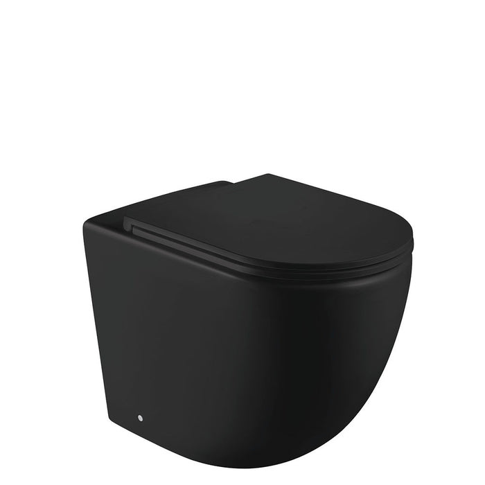 570*360*430mm Fienza KoKo Matt Black Rimless Ceramic Wall-Faced Toilet