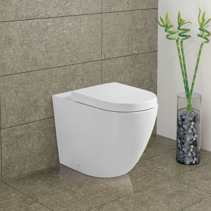 570*360*430mm Fienza KoKo Gloss White Rimless Ceramic Wall-Faced Toilet