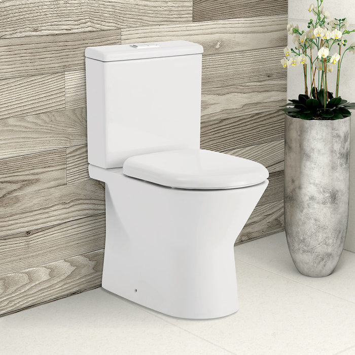610*375*790mm Fienza Escola Gloss White Rimless Back To Wall Toilet