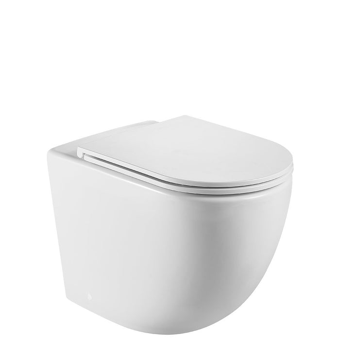 570*360*430mm Fienza KoKo Matt White Rimless Ceramic Wall-Faced Toilet