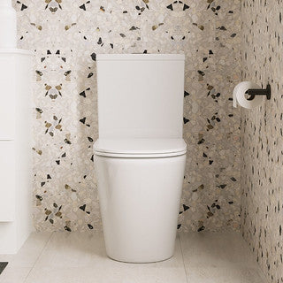 680*390*855mm Fienza Kaya Gloss White Ceramic Tornado Back To Wall Toilet