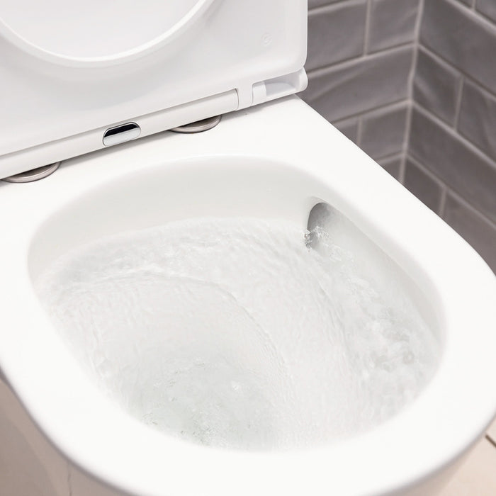 660*390*885mm Fienza Tono Gloss White Ceramic Tornado Back To Wall Toilet