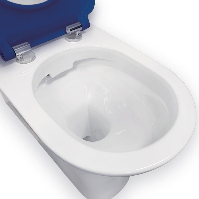 800*365*875mm Fienza Delta Care Gloss White Rimless Grey/White/Black/Blue Seat Back To Wall Toilet