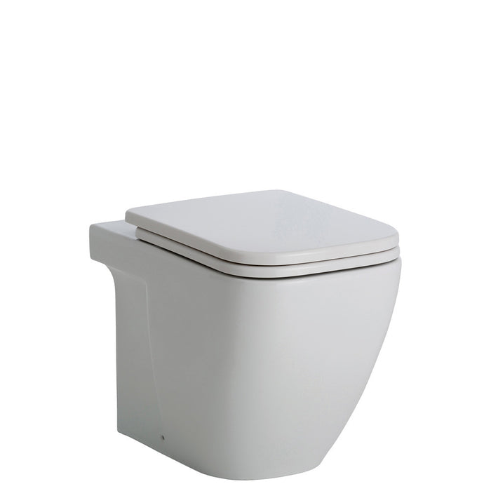 550*345*445mm Fienza RAK Caroline Gloss White Rimless Wall Faced Toilet