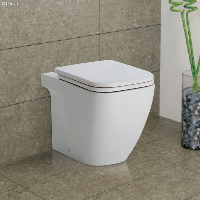 550*345*445mm Fienza RAK Caroline Gloss White Rimless Wall Faced Toilet