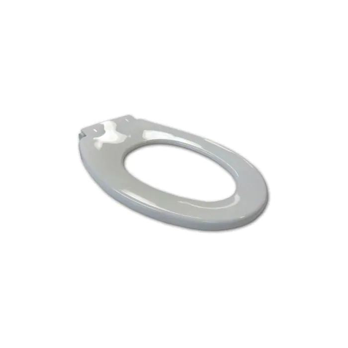 3monkeez Anti Vandal White/Black/Blue Single Flap Closed Front Toilet Seat - HD reno