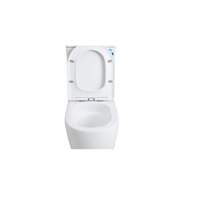 655*380*870mm Posidon Zeus Ceramic Rimless Gloss White Tornado Back To Wall Toilet