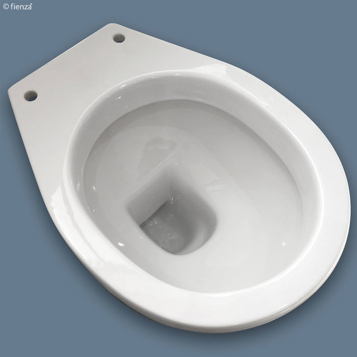 800*370*1100mm Fienza Stella Care Blue/Grey Seat Gloss White Ceramic Adjustable Link Toilet
