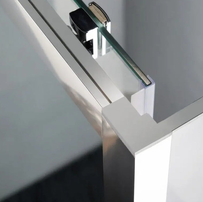 1040-1750x2000mm 6mm Semi-Frameless Sliding Door Wall to Wall Chrome Black Brushed Nickel Gunmetal Grey Light Gold Hardwares Glass Shower Screens - HD reno