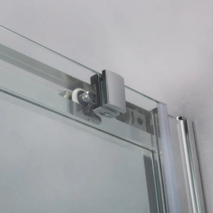 1040-1750x2000mm 6mm Semi-Frameless Sliding Door Wall to Wall Chrome Black Brushed Nickel Gunmetal Grey Light Gold Hardwares Glass Shower Screens - HD reno