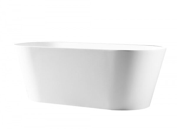1300-1700*700*590mm Mercio ISEO Ultra-Slim Gloss White/Black Oval Acrylic Freestanding Bathtub