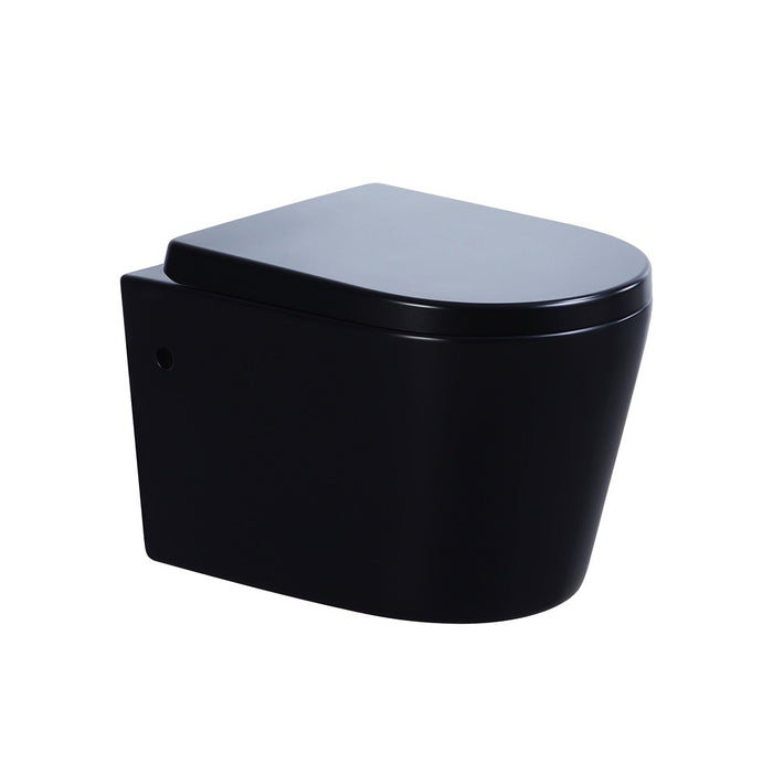 520*360*325mm Poseidon Avis Matt Black Rimless Wall Hung Pan