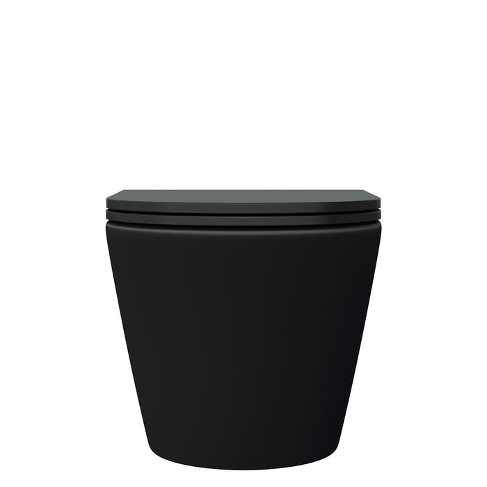 490*365*330-365mm Fienza Koko Gloss White/Matt White/Matt Black Tornado Wall Hung Toilet