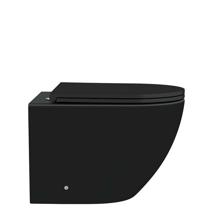 490*365*330-365mm Fienza Koko Gloss White/Matt White/Matt Black Tornado Wall Hung Toilet