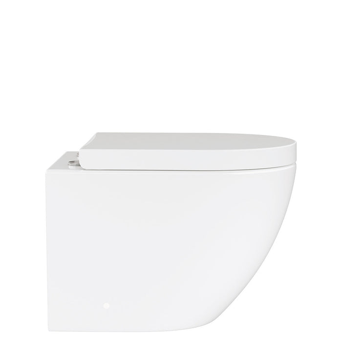 490*365*330-365mm Fienza Koko Gloss White/Matt White/Matt Black Tornado Wall Hung Toilet