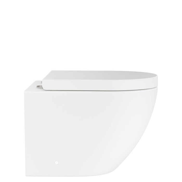 490*365*330-365mm Fienza Koko Gloss White/Matt White/Matt Black Tornado Wall Hung Toilet