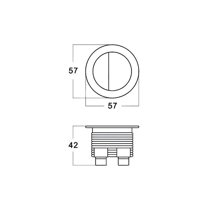 INS Round Chrome Toilet Flush Button