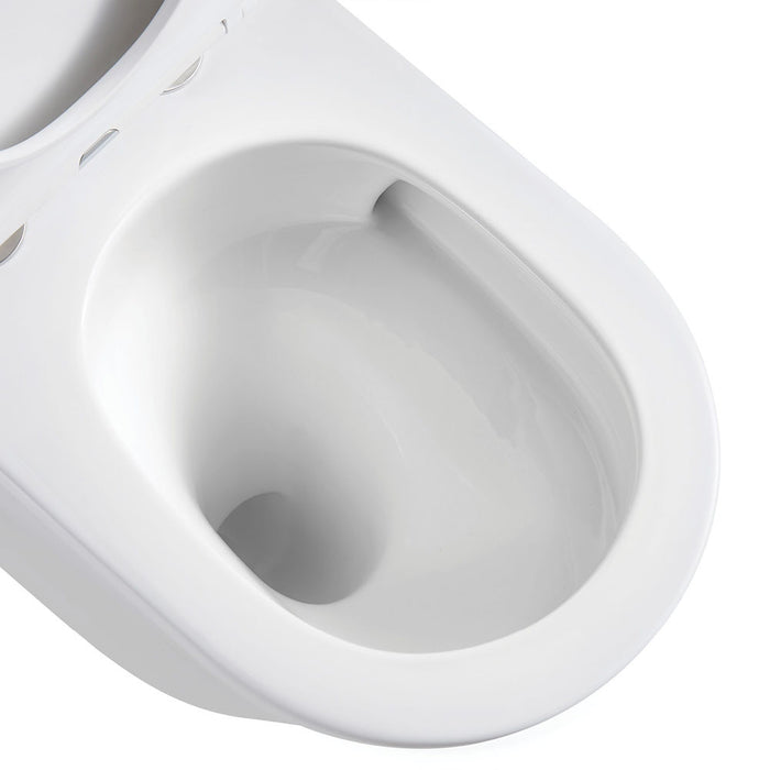 585*370*462mm Fienza Aluca Gloss White Tornado Wall Faced Toilet