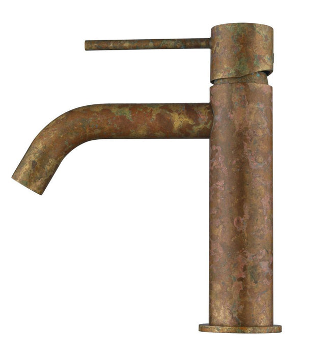 Bella LVB Mica Living Brass With Curved Spout Basin Mixer - HD reno