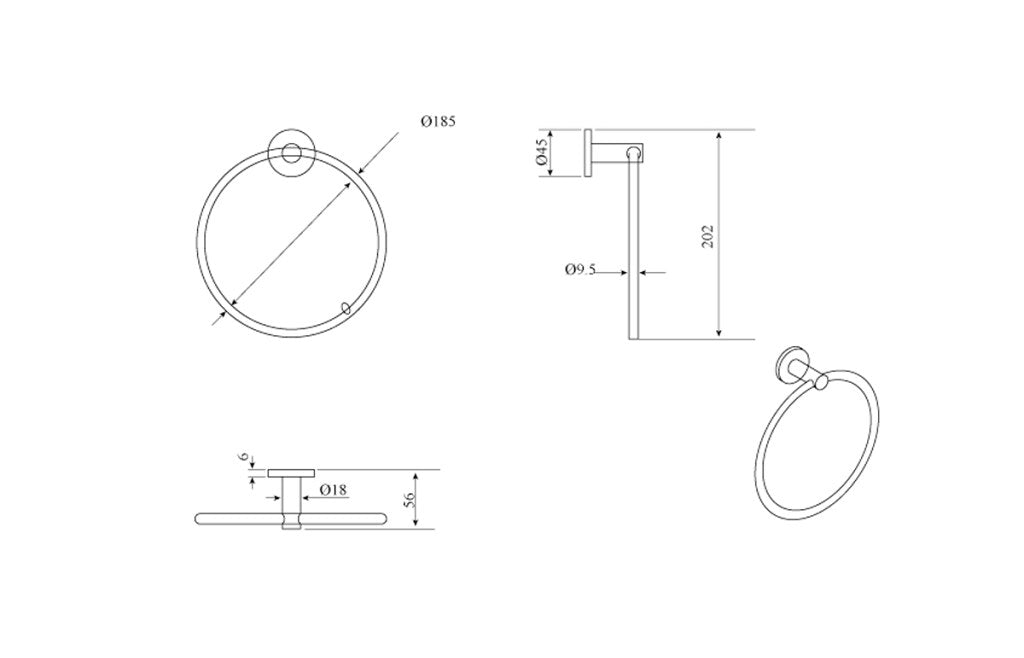 Mica Living Brass Towel Ring - HD reno