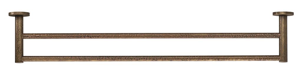 800mm Mica Living Brass Double Towel Rail - HD reno