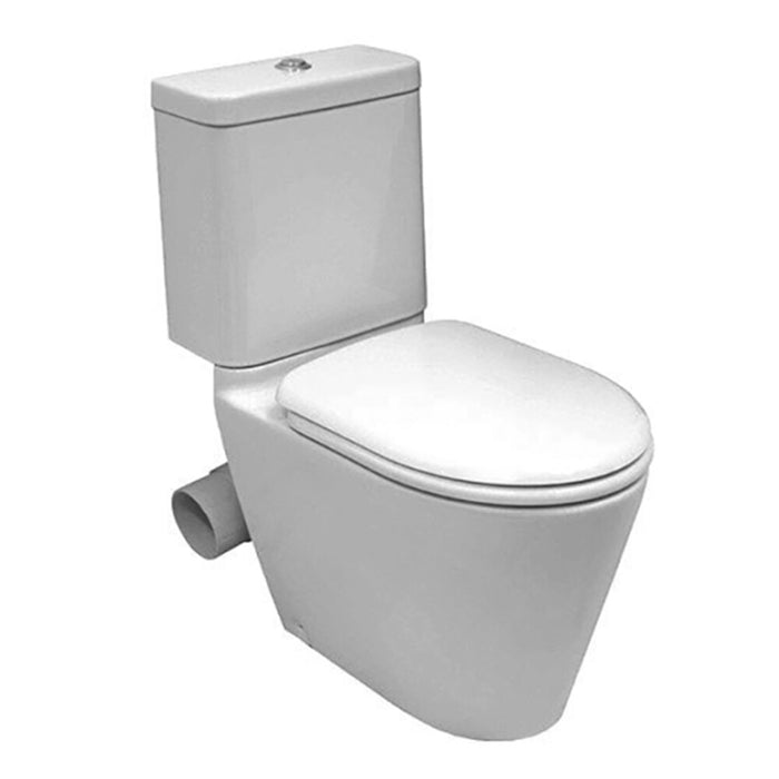 665*360*790mm Johnson Suisse Space Solution Gloss White Ceramic Close Coupled Skew Toilet - HD reno