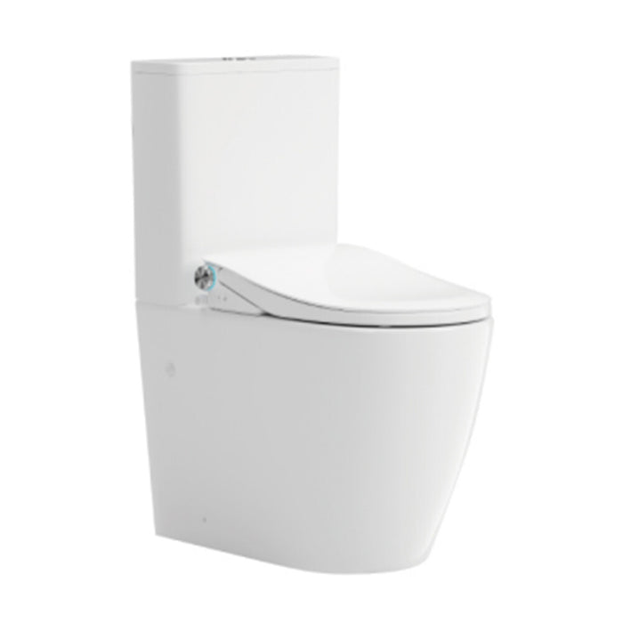 655*375*870mm Lafeme Thea Luxury-Vega Gloss White Rimless Tornado Back To Wall Smart Toilet - HD reno