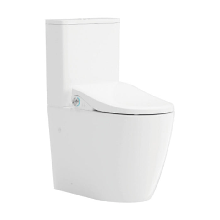 655*375*870mm Lafeme Catania Standard-Vega Gloss White Rimless Tornado Back To Wall Smart Toilet - HD reno