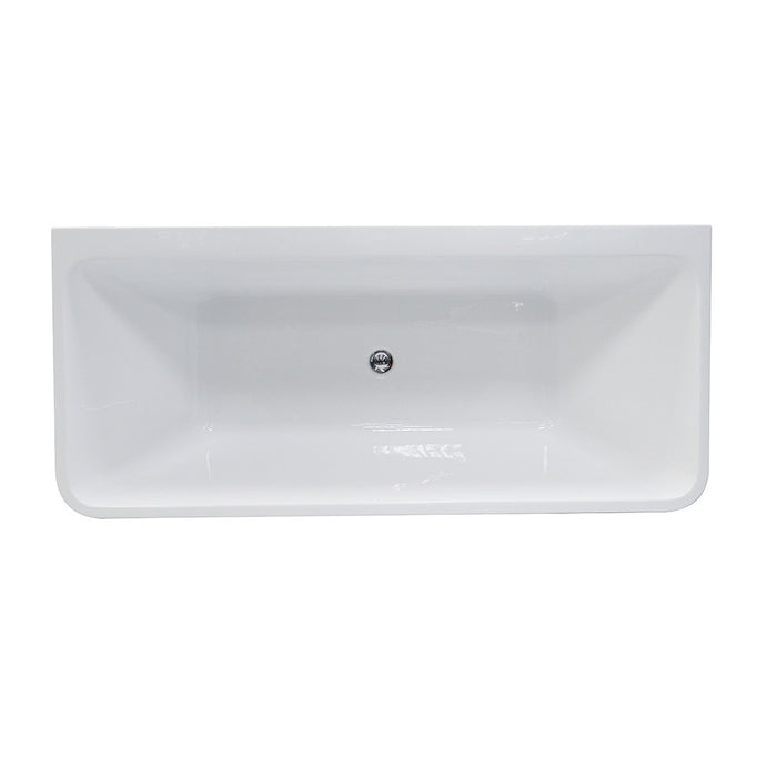 1500-1700*750*420mm Poseidon Dunton Gloss White Rectangle Acrylic Drop In Bathtub