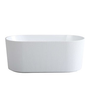 1500-1700*800*580mm Poseidon Gloss White/Matt White/Matt Black Oval Acrylic Freestanding Bathtub