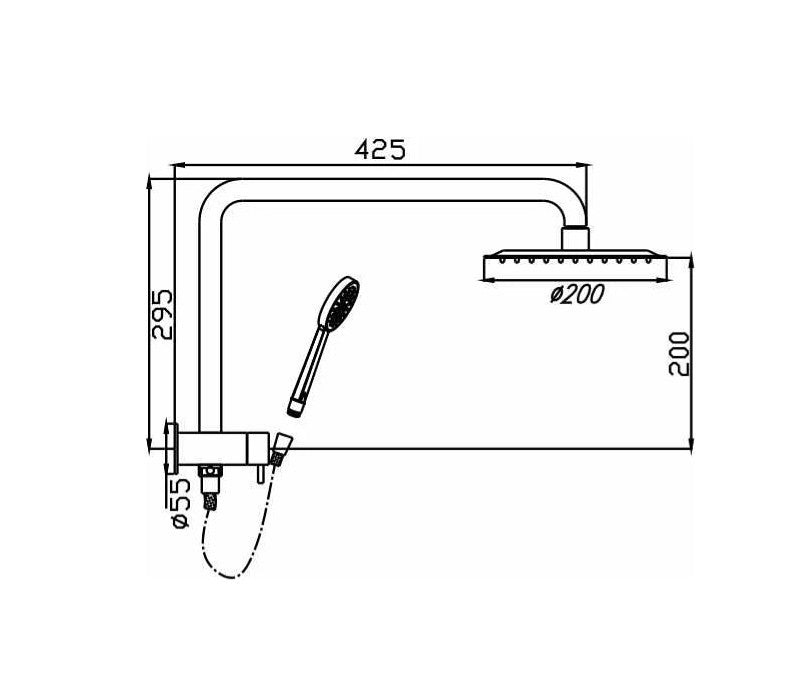 HC Cuter Rose Gold Twin Shower Head/Shower System