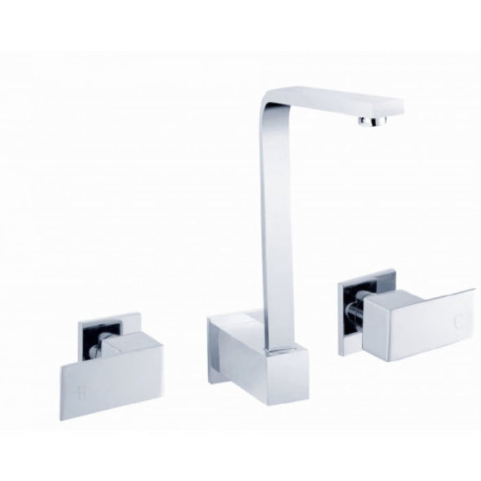 Roma "Z" Series Chrome Solid Brass Square Wall Spa Set