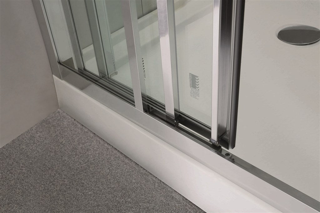 830-1030mm 6mm Tempered Glass 3 Panels Sliding Door Chrome Wall to Wall Framed Shower Screens - HD reno