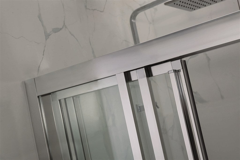 830-1030mm 6mm Tempered Glass 3 Panels Sliding Door Chrome Wall to Wall Framed Shower Screens - HD reno